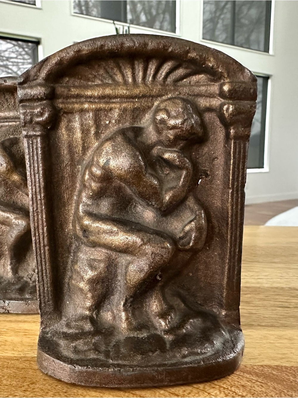 Antique Cast Iron Decorative Wall Plaques - Set of 2 - Picture 6 of 7
